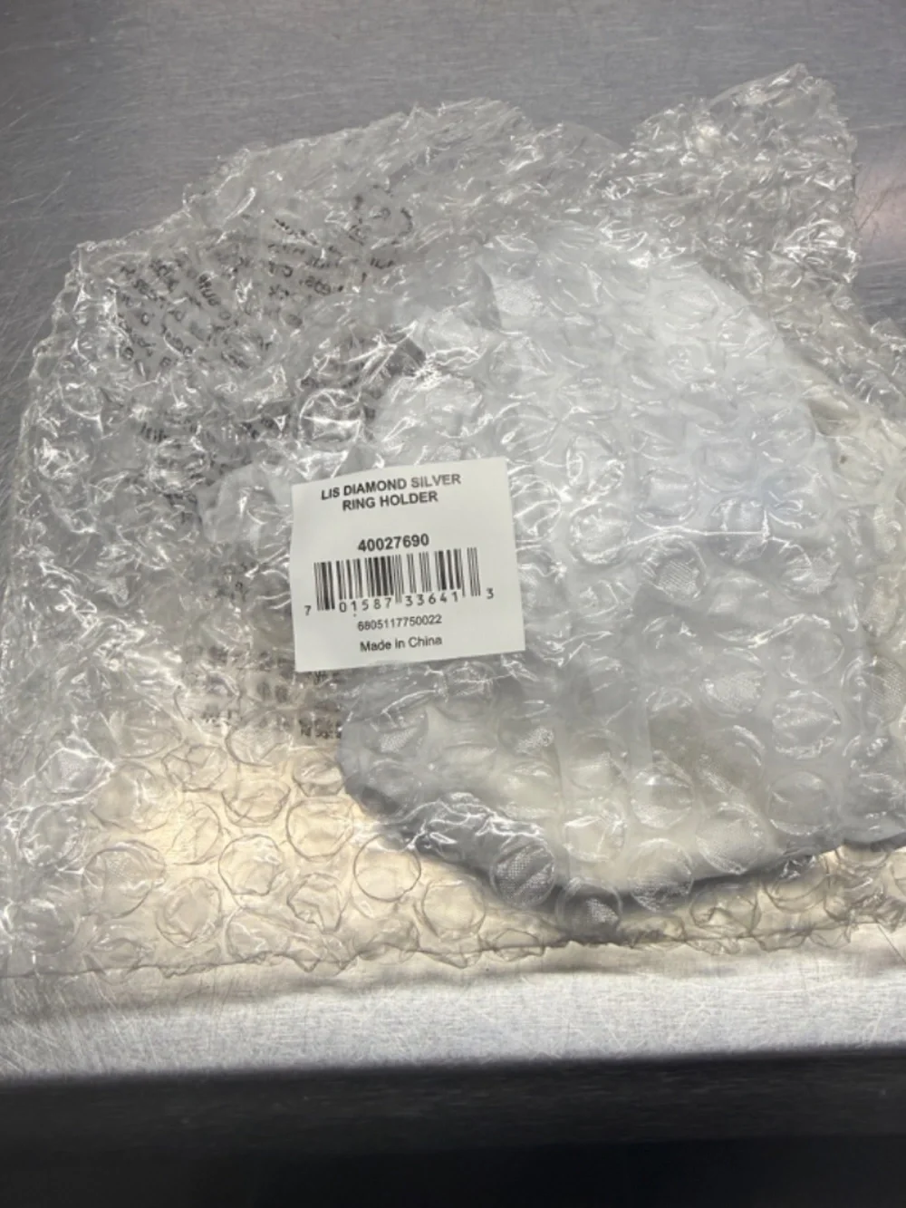 NIB Waterford Lismore Diamond Silver Ring Holder